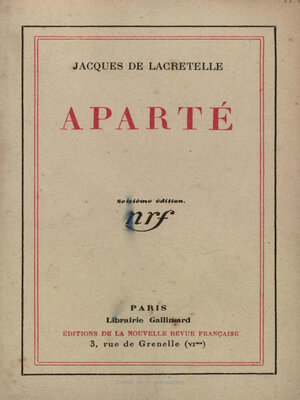 cover image of Aparté